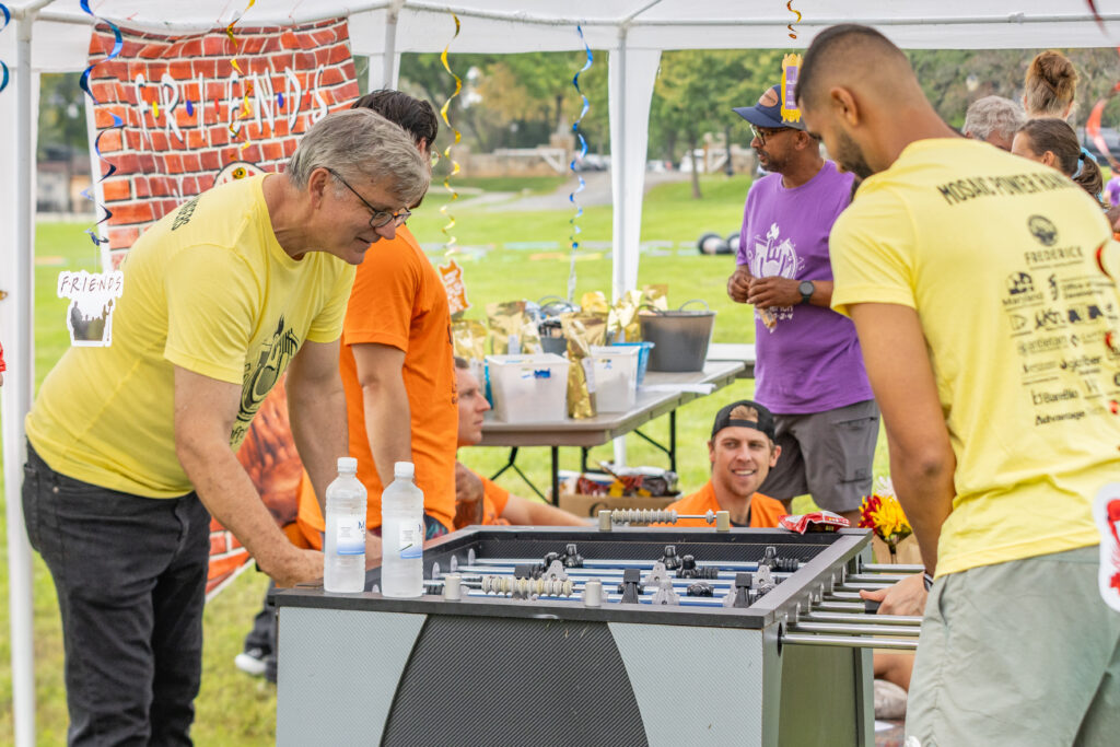 techfrederick team competing in foosball